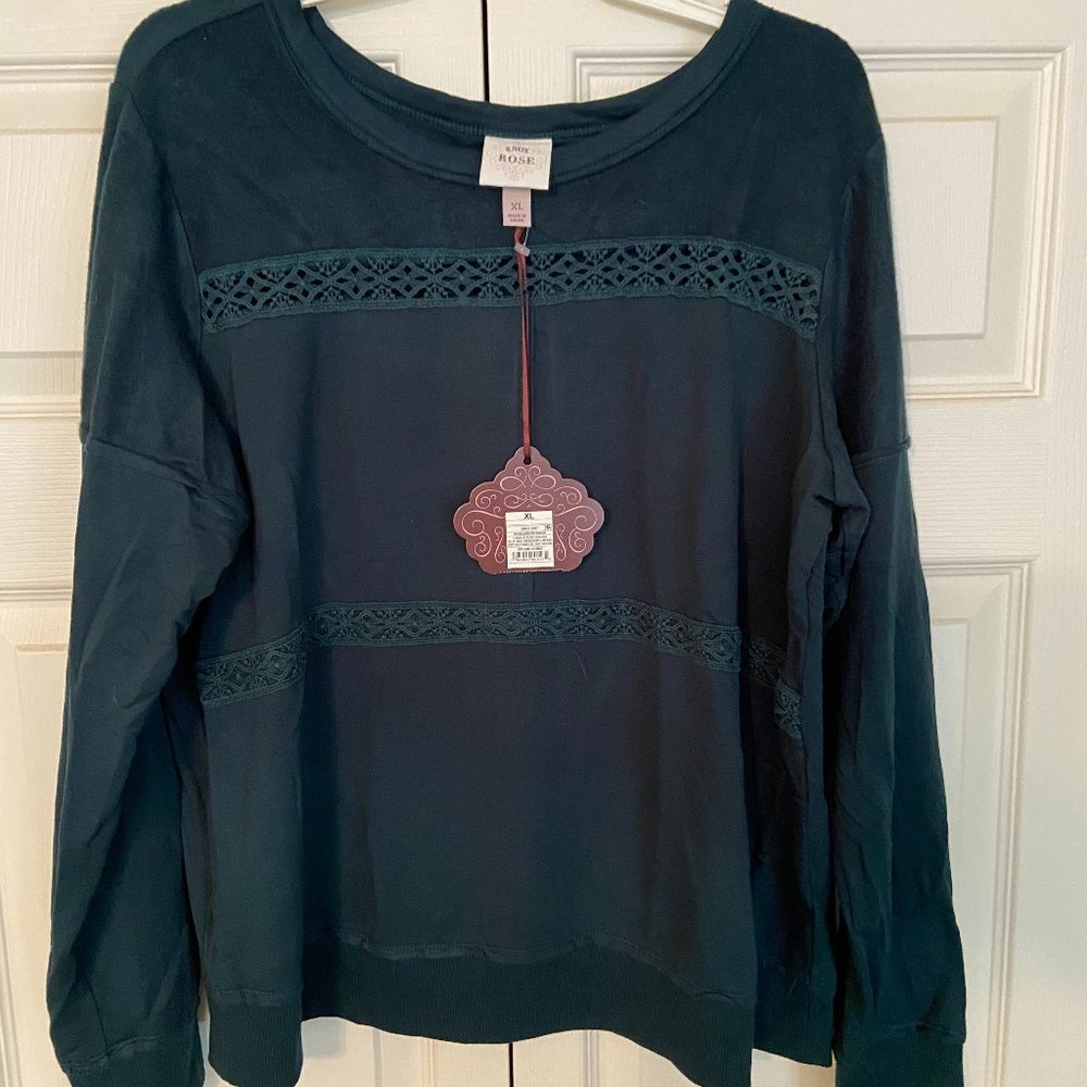 Knox Rose Dark Green Top